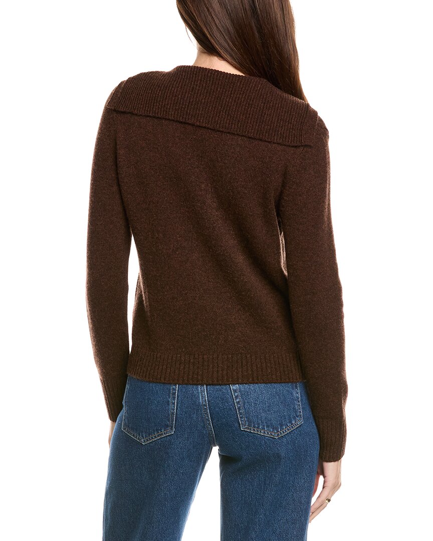 Kier + J Sailor Collar Wool & Cashmere-Blend Cardigan