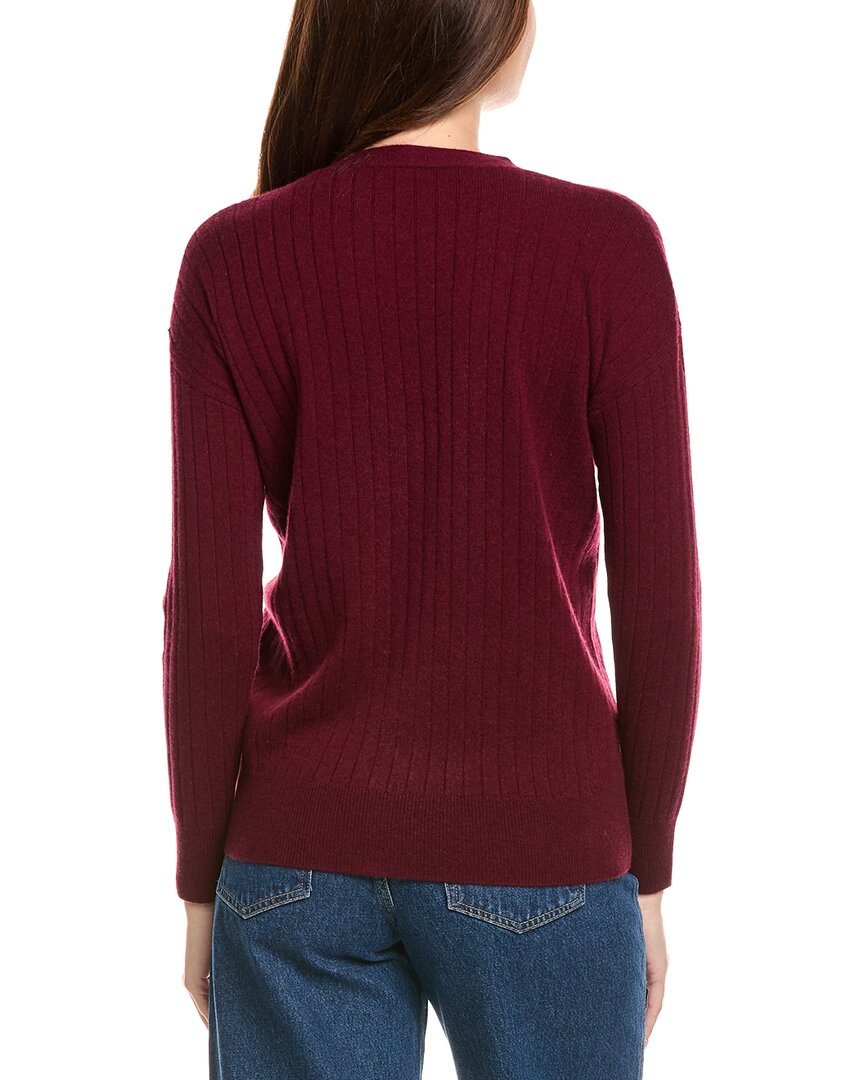 Kier + J Ribbed V-Neck Wool & Cashmere-Blend Cardigan