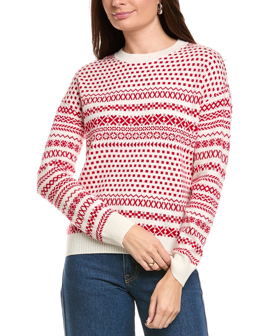 Kier + J Oversized Jacquard Wool & Cashmere Sweater