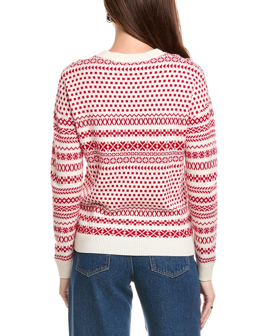 Kier + J Oversized Jacquard Wool & Cashmere Sweater