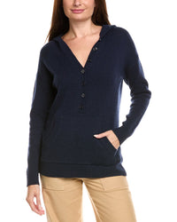 Kier + J Oversized Wool & Cashmere-Blend Hoodie