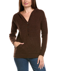 Kier + J Oversized Wool & Cashmere-Blend Hoodie