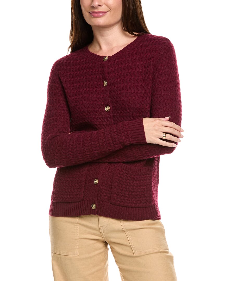 Kier + J Basket Weave Wool & Cashmere-Blend Cardigan