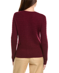 Kier + J Basket Weave Wool & Cashmere-Blend Cardigan