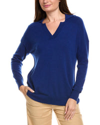 Kier + J Wool & Cashmere-Blend Oversized Polo Sweater