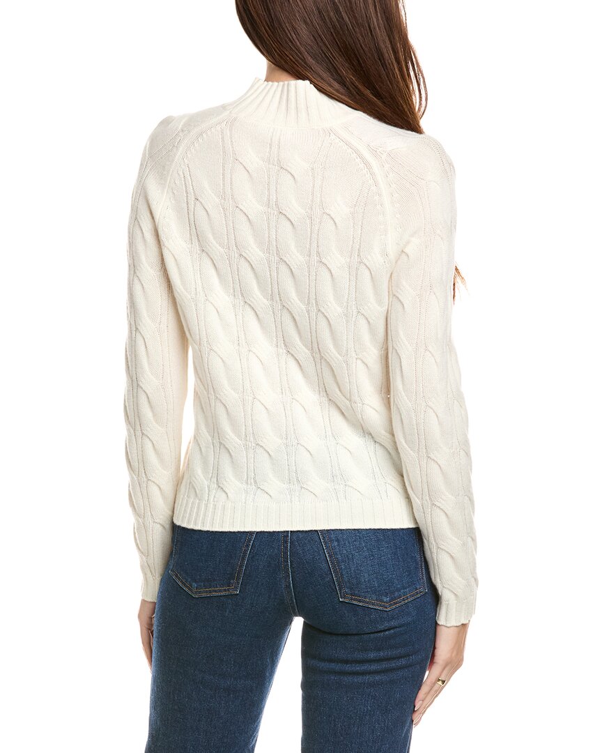 Kier + J Mock Neck Cable Wool & Cashmere-Blend Sweater