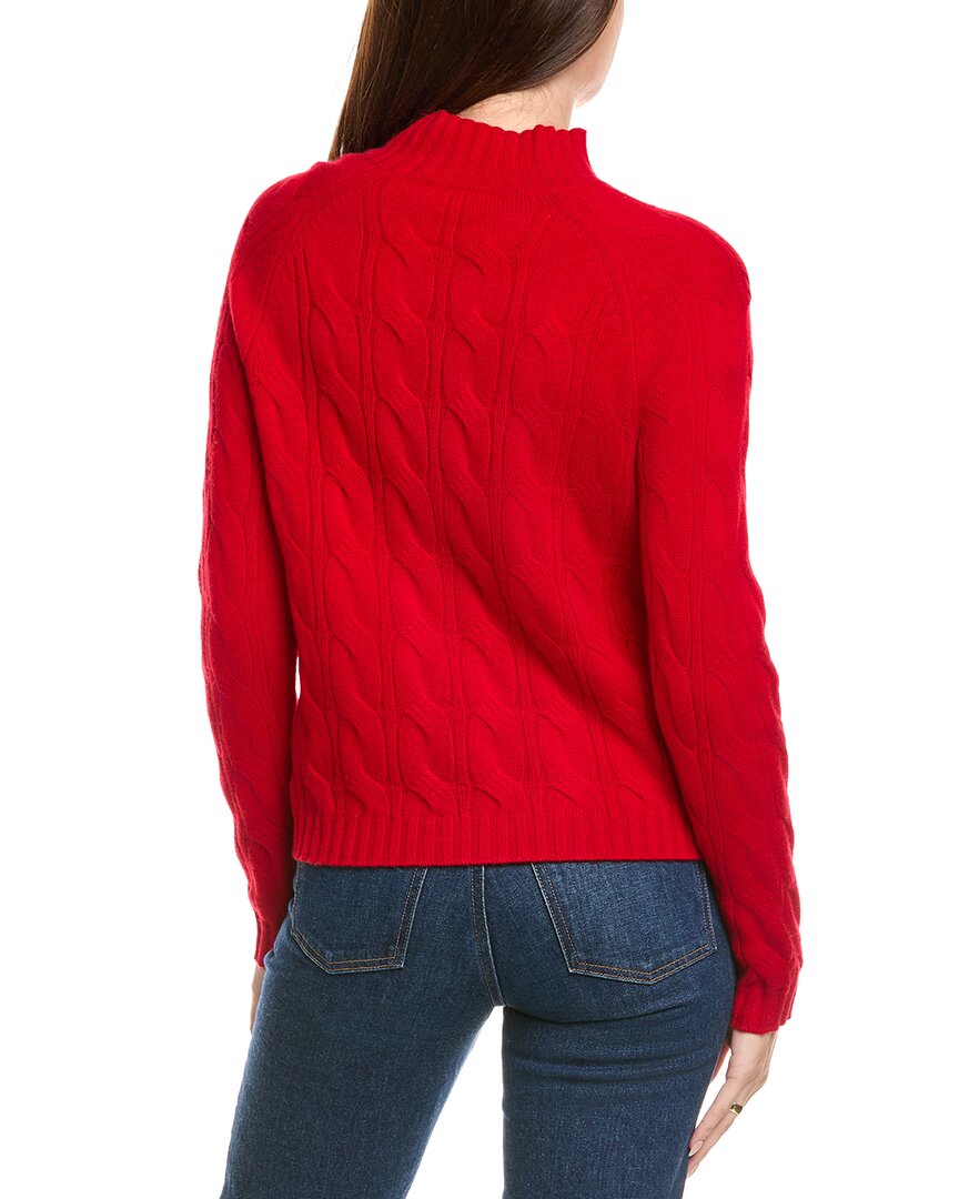 Kier + J Mock Neck Cable Wool & Cashmere-Blend Sweater