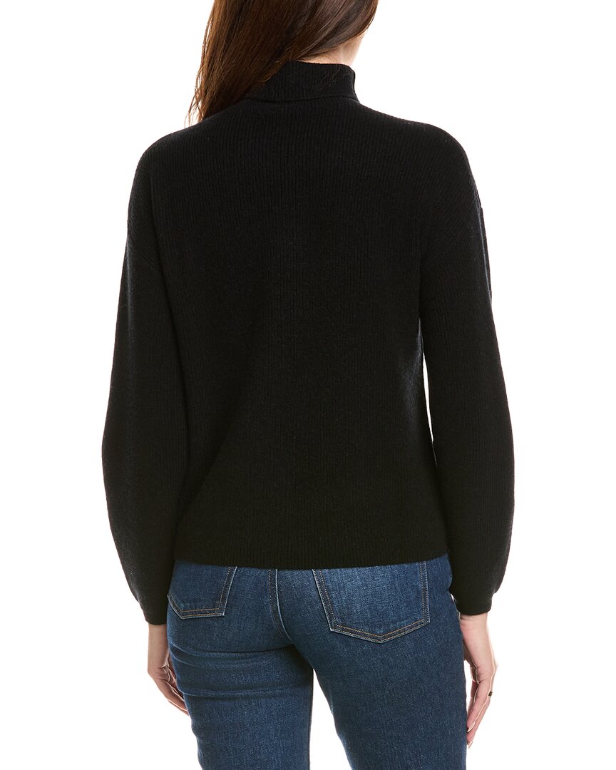 Kier + J Ribbed Turtleneck Wool & Cashmere-Blend Sweater