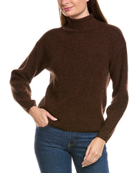 Kier + J Ribbed Turtleneck Wool & Cashmere-Blend Sweater