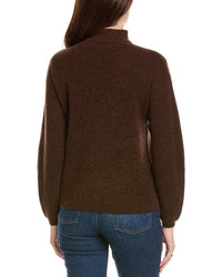Kier + J Ribbed Turtleneck Wool & Cashmere-Blend Sweater