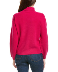 Kier + J Ribbed Turtleneck Wool & Cashmere-Blend Sweater