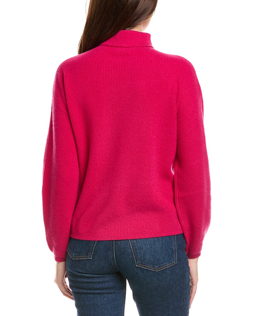 Kier + J Ribbed Turtleneck Wool & Cashmere-Blend Sweater