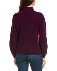 Kier + J Ribbed Turtleneck Wool & Cashmere-Blend Sweater