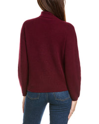 Kier + J Ribbed Turtleneck Wool & Cashmere-Blend Sweater