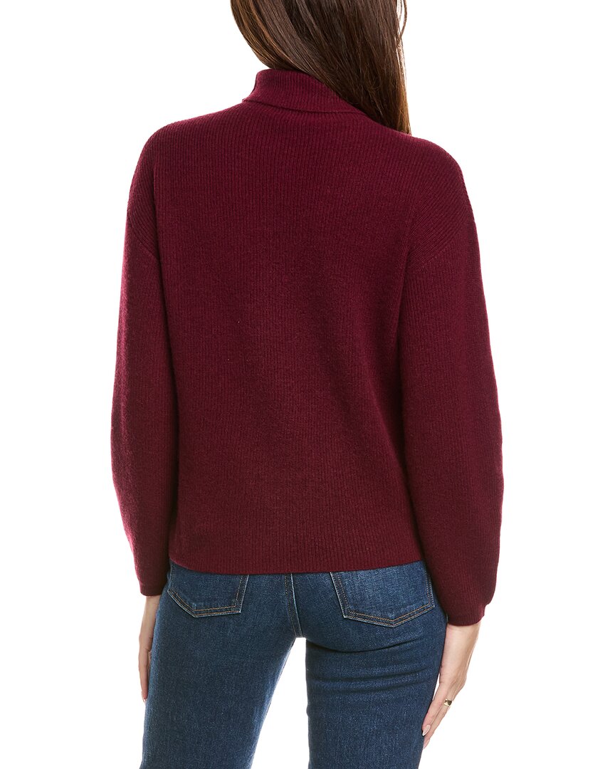 Kier + J Ribbed Turtleneck Wool & Cashmere-Blend Sweater
