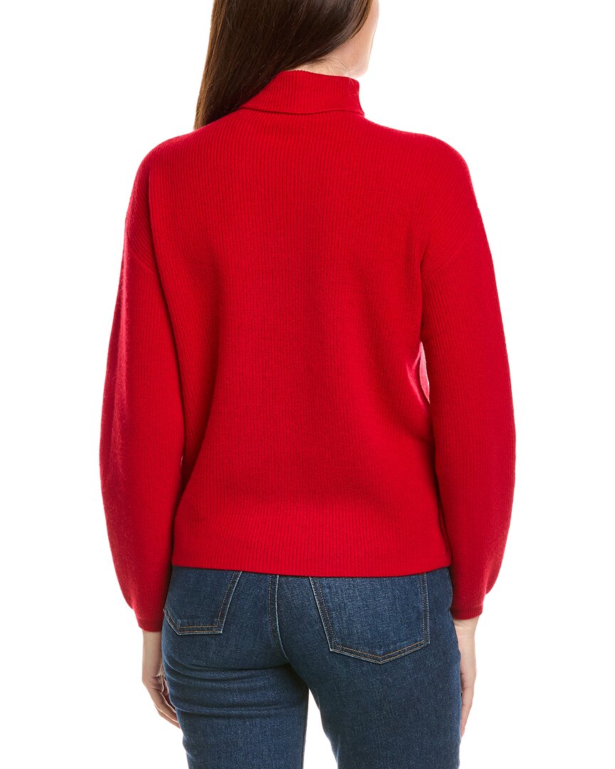 Kier + J Ribbed Turtleneck Wool & Cashmere-Blend Sweater