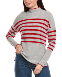 Kier + J Wool & Cashmere-Blend Mock Neck Sweater