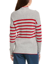 Kier + J Wool & Cashmere-Blend Mock Neck Sweater