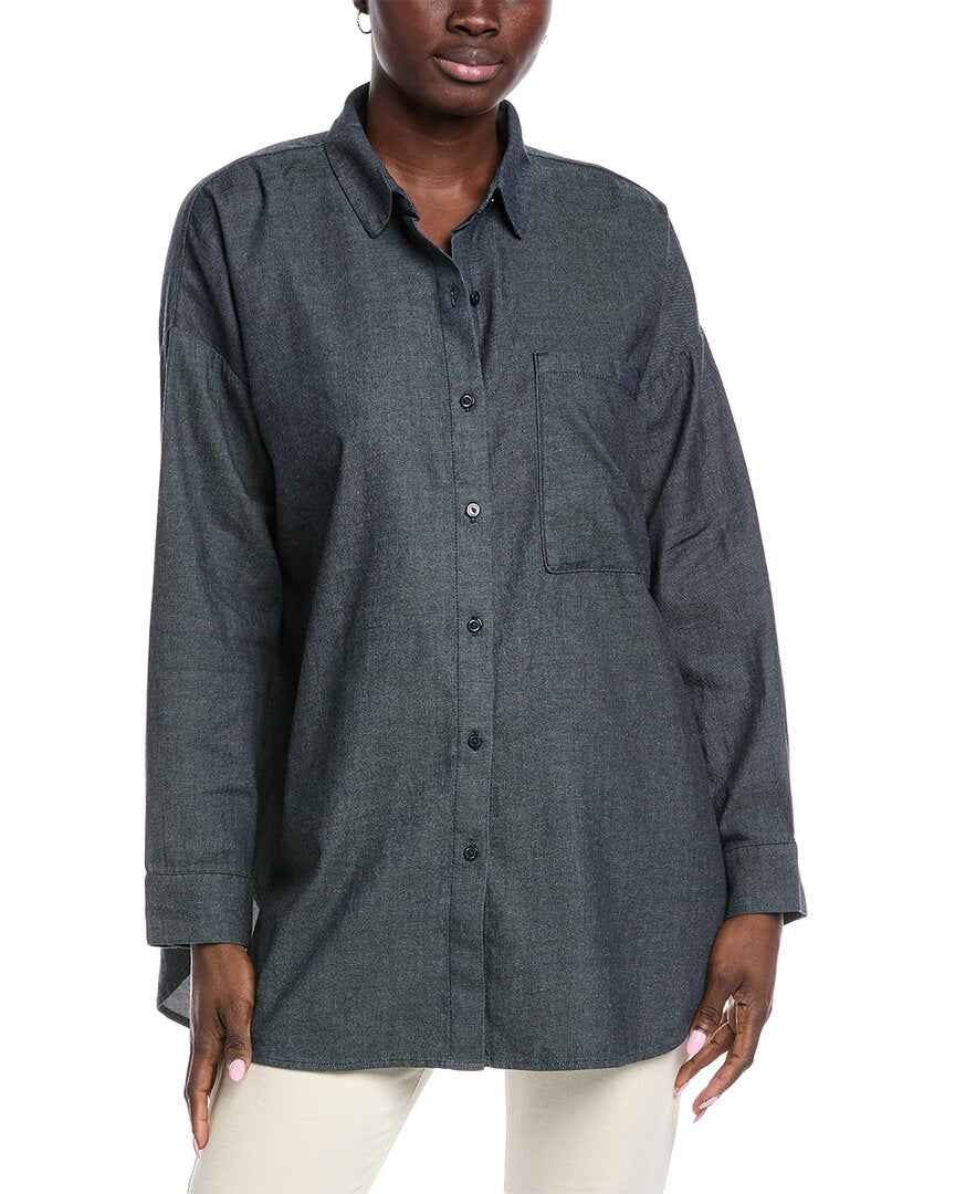 Eileen Fisher Classic Collar Long Shirt