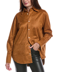 Toccin Kali Faux Suede Boyfriend Shirt