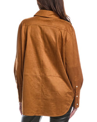 Toccin Kali Faux Suede Boyfriend Shirt