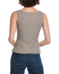 Toccin Georgia Linen-Blend Button Top