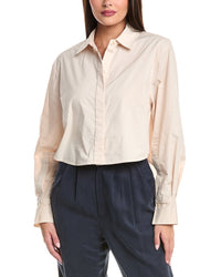 Simkhai Renata Cropped Button-Down Shirt