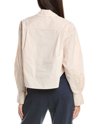 Simkhai Renata Cropped Button-Down Shirt