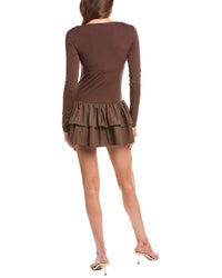 Reveriee Tiered Ruffle Hem Mini Dress