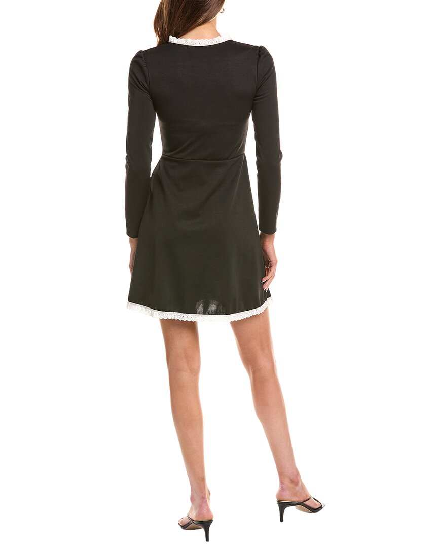 Reveriee Eyelet Trim Mini Dress