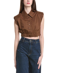 Luxe Always Shoulder Pads Crop Top