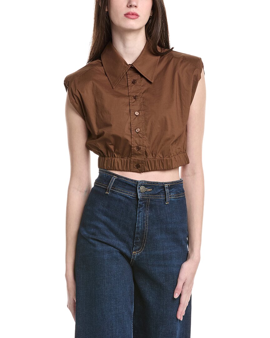 Luxe Always Shoulder Pads Crop Top