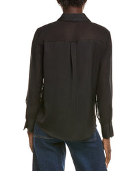 Kenneth Cole Sheer Button Top