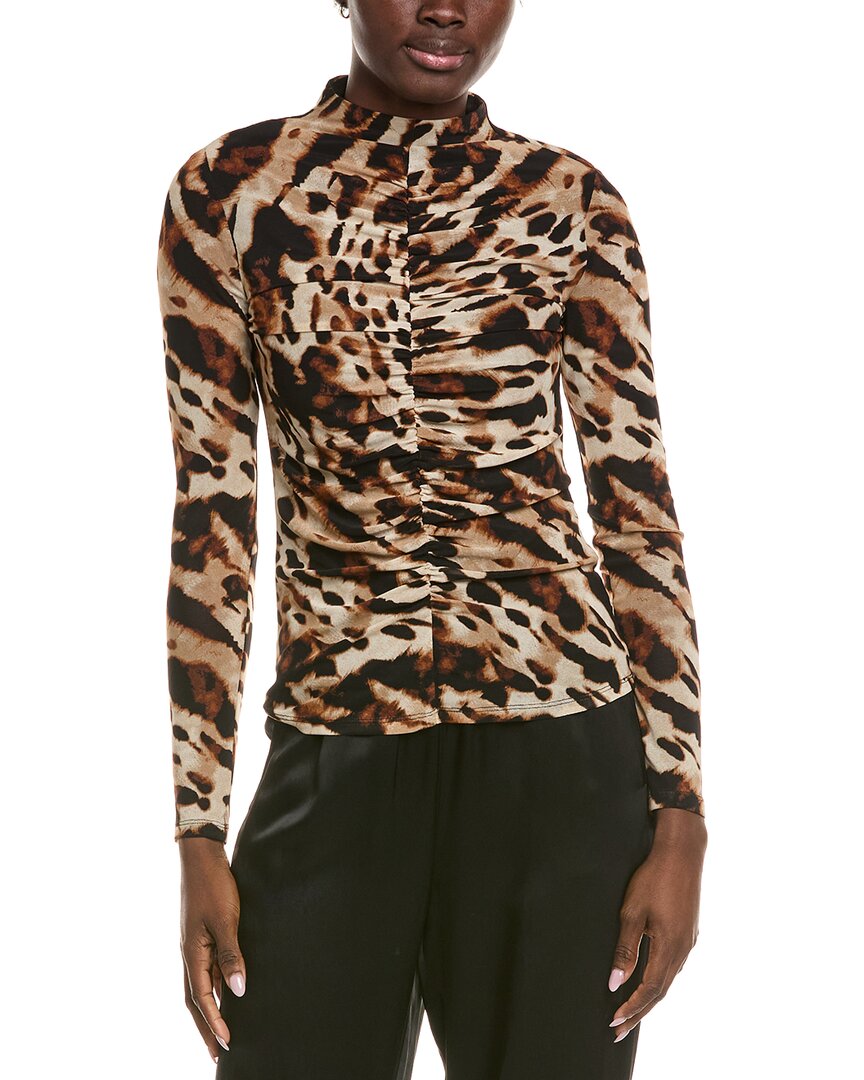 Kenneth Cole Mesh Print Top