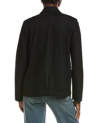 Eileen Fisher Womens Wool Blazer, 1X, Black