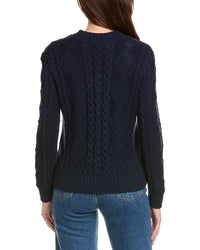 Hannah Rose Cable Full Zip Cashmere-Blend Cardigan