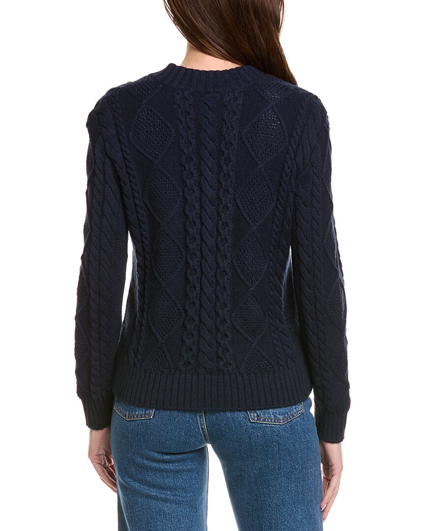 Hannah Rose Cable Full Zip Cashmere-Blend Cardigan