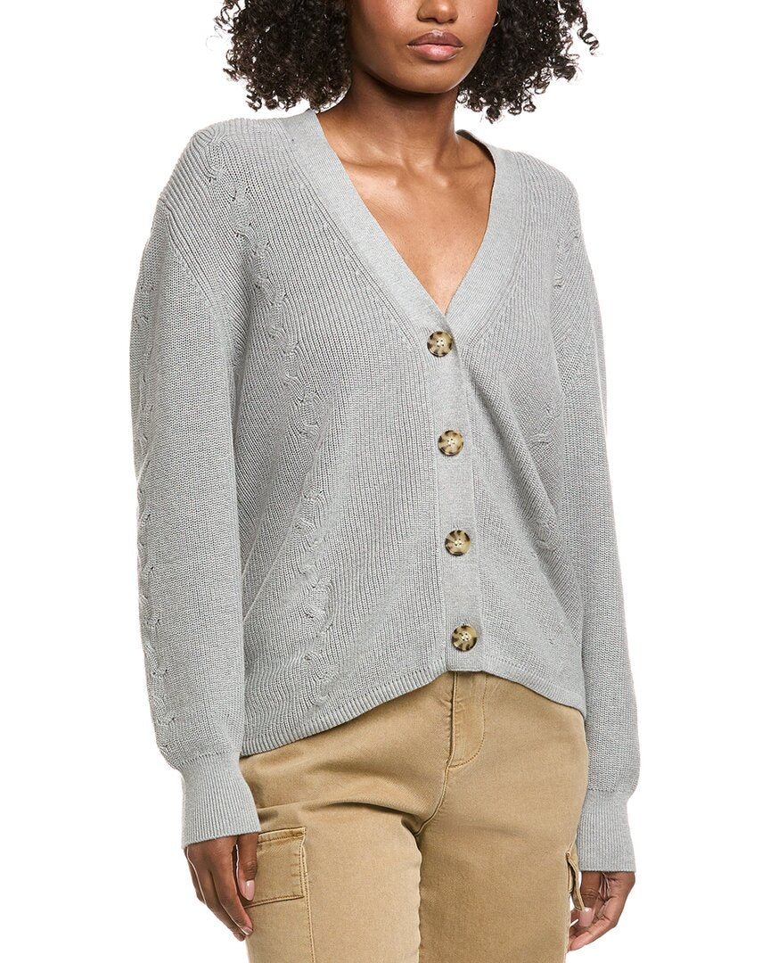 Hannah Rose Shaker Button Cashmere-Blend Cardigan