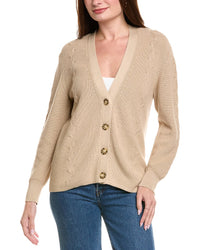Hannah Rose Shaker Button Cashmere-Blend Cardigan
