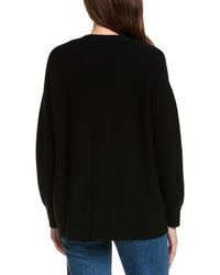 Hannah Rose Shaker Long Wool & Cashmere-Blend Cardigan