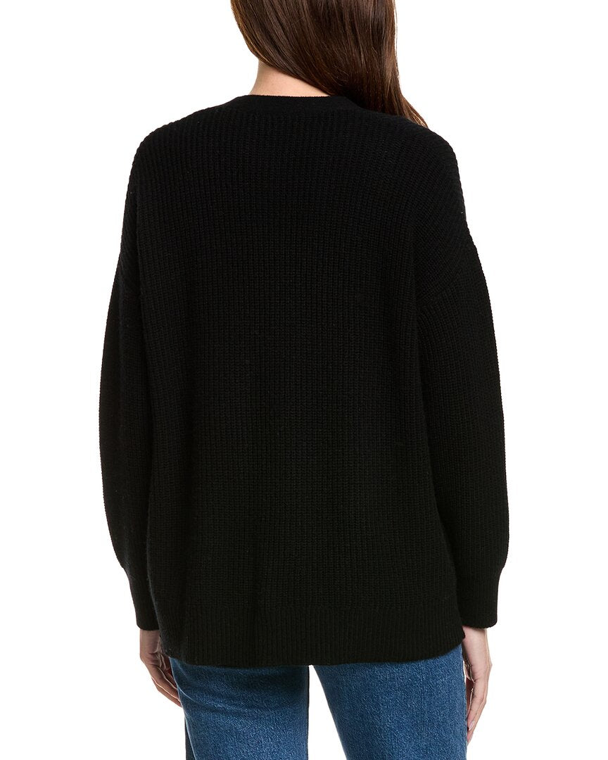 Hannah Rose Shaker Long Wool & Cashmere-Blend Cardigan