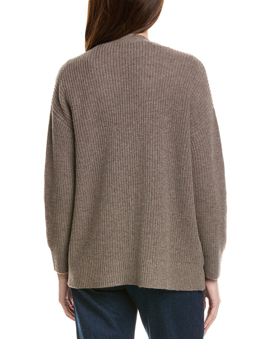 Hannah Rose Shaker Long Wool & Cashmere-Blend Cardigan