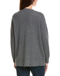 Hannah Rose Shaker Long Wool & Cashmere-Blend Cardigan