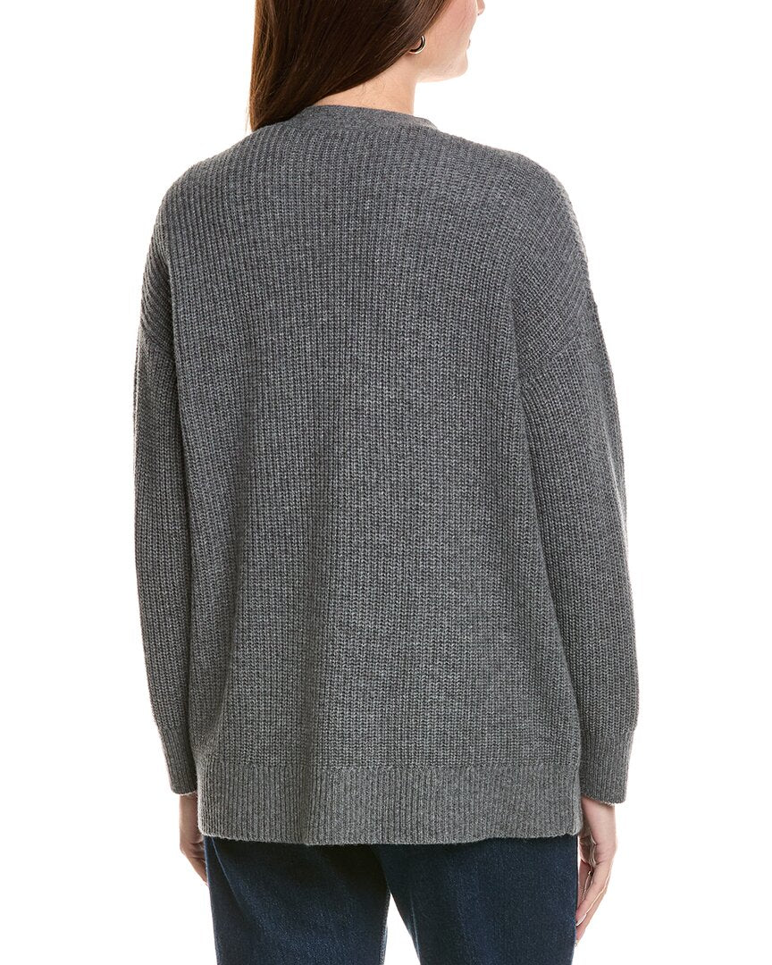 Hannah Rose Shaker Long Wool & Cashmere-Blend Cardigan