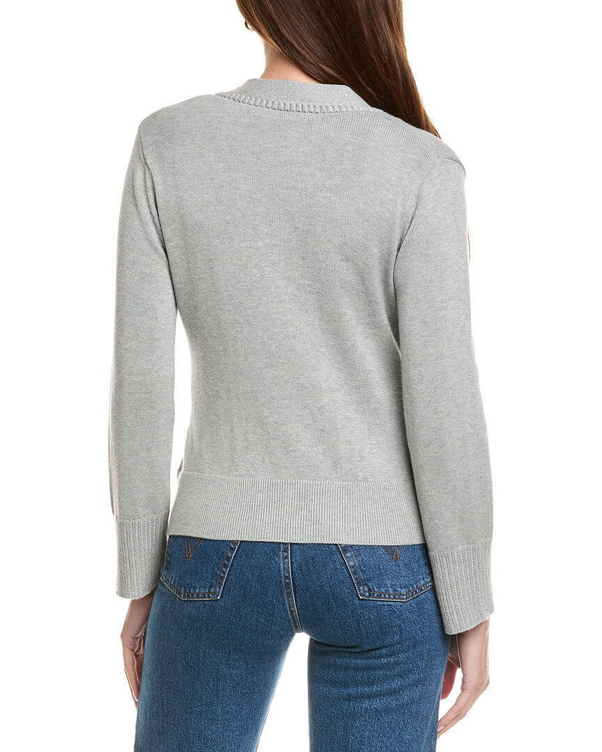 Hannah Rose Cinched Waist Button Cashmere-Blend Cardigan