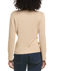 Hannah Rose Cinched Waist Button Cashmere-Blend Cardigan