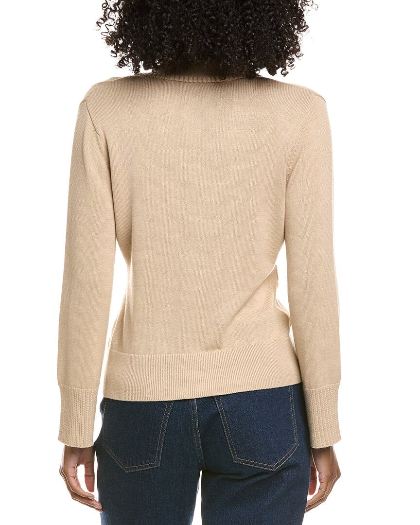 Hannah Rose Cinched Waist Button Cashmere-Blend Cardigan