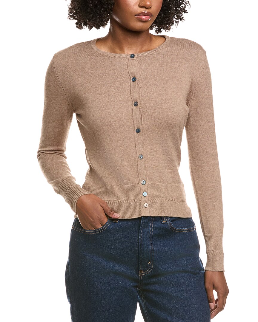 Hannah Rose Classic Button Cashmere-Blend Cardigan