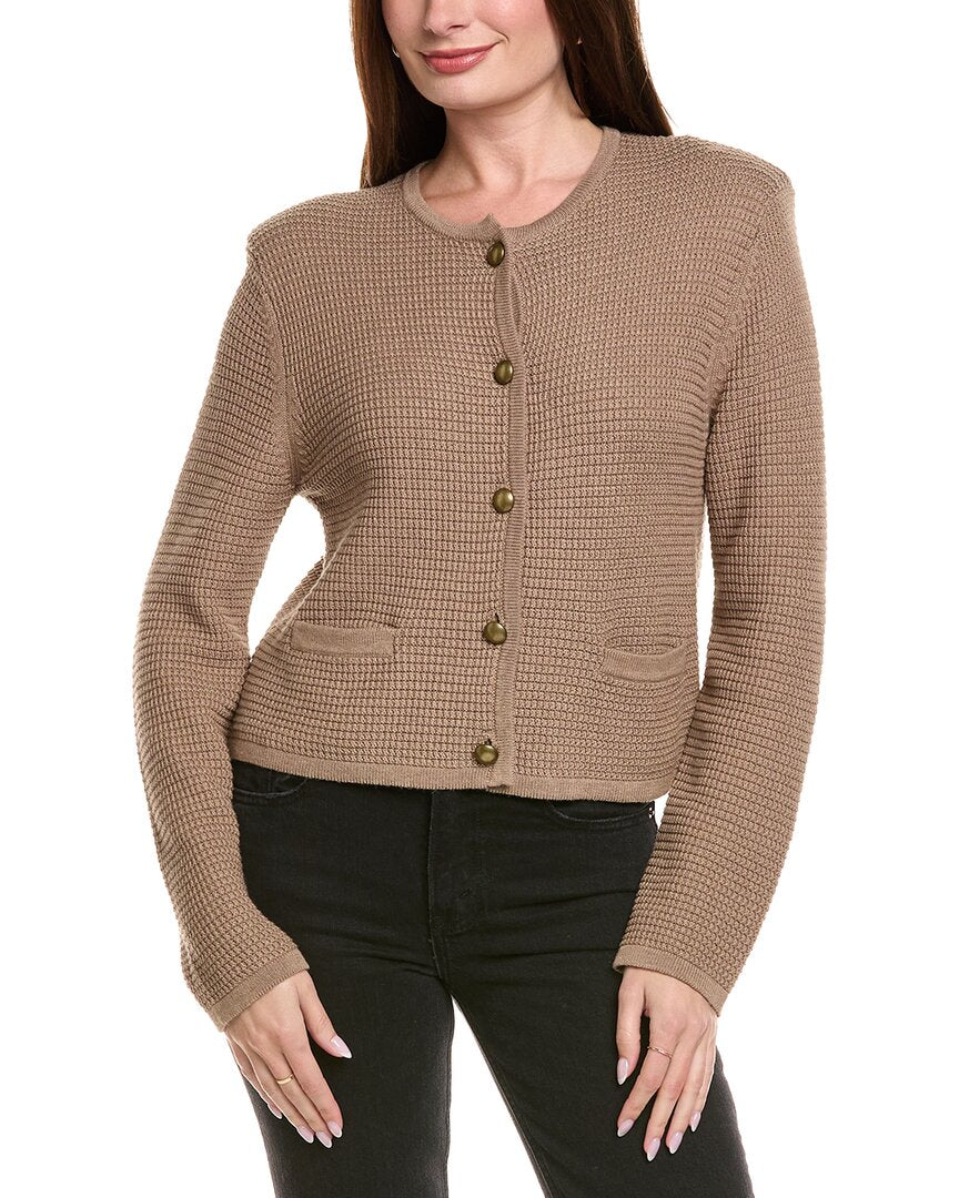 Hannah Rose Textured Crop Cashmere-Blend Jacket