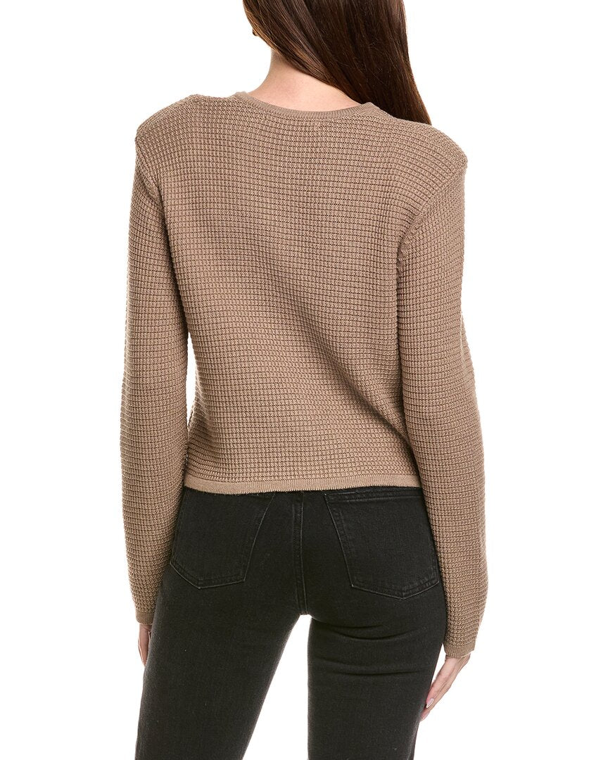 Hannah Rose Textured Crop Cashmere-Blend Jacket